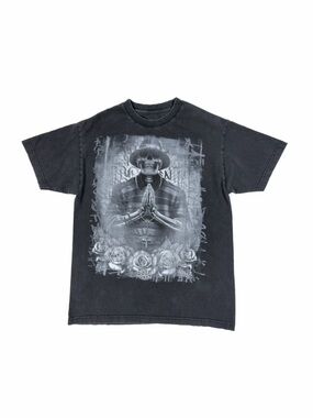Dyse One Graphic T-Shirt Size L Chicano Streetwear Skull Goth Made in USA Black